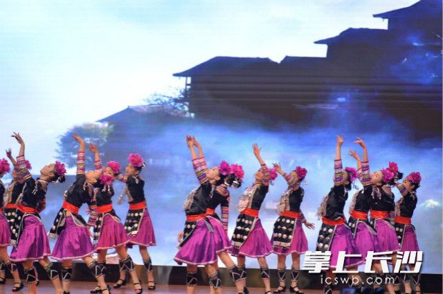 舞蹈《敬酒歌》让观众感受了一把苗家儿女的热情。