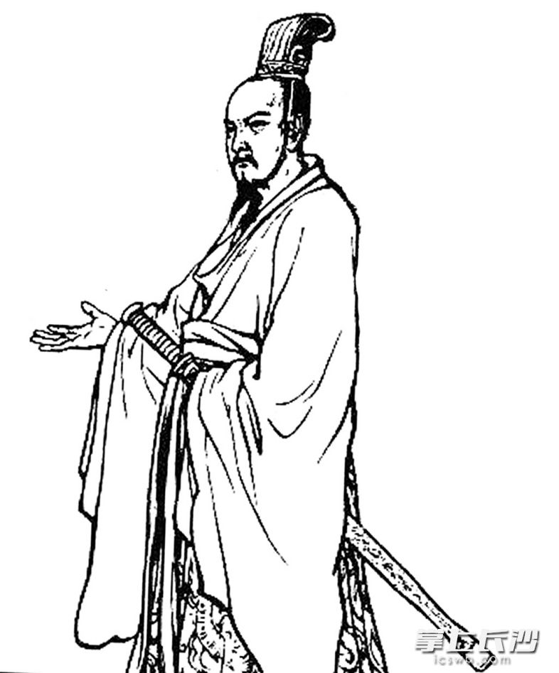 屈原画像。
