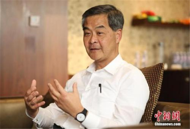 资料图：梁振英。 中新社记者 泱波 摄
