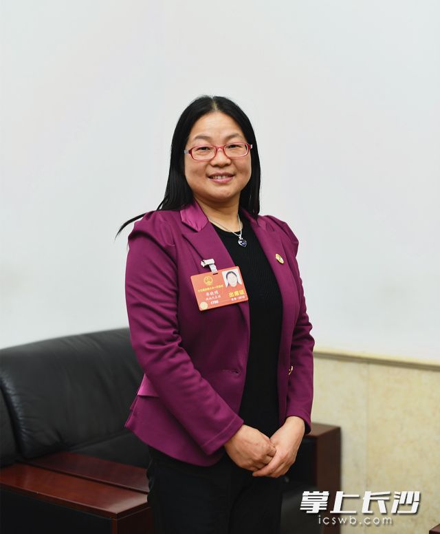 全国人大代表，中国航发湖南动力机械研究所副总设计师单晓明。长沙晚报记者 黄启晴 摄
