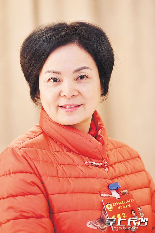 市政协委员、湖南山猫吉咪传媒股份有限公司董事长刘建红。长沙晚报全媒体记者 王志伟 摄