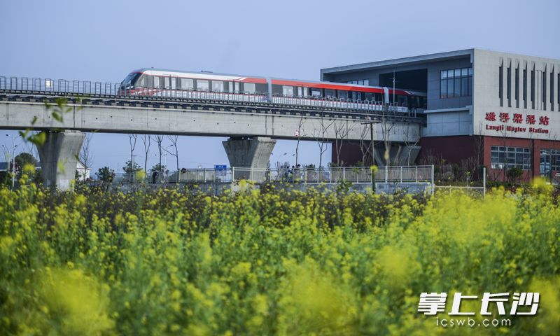       磁浮已经成为长沙的一张新名片