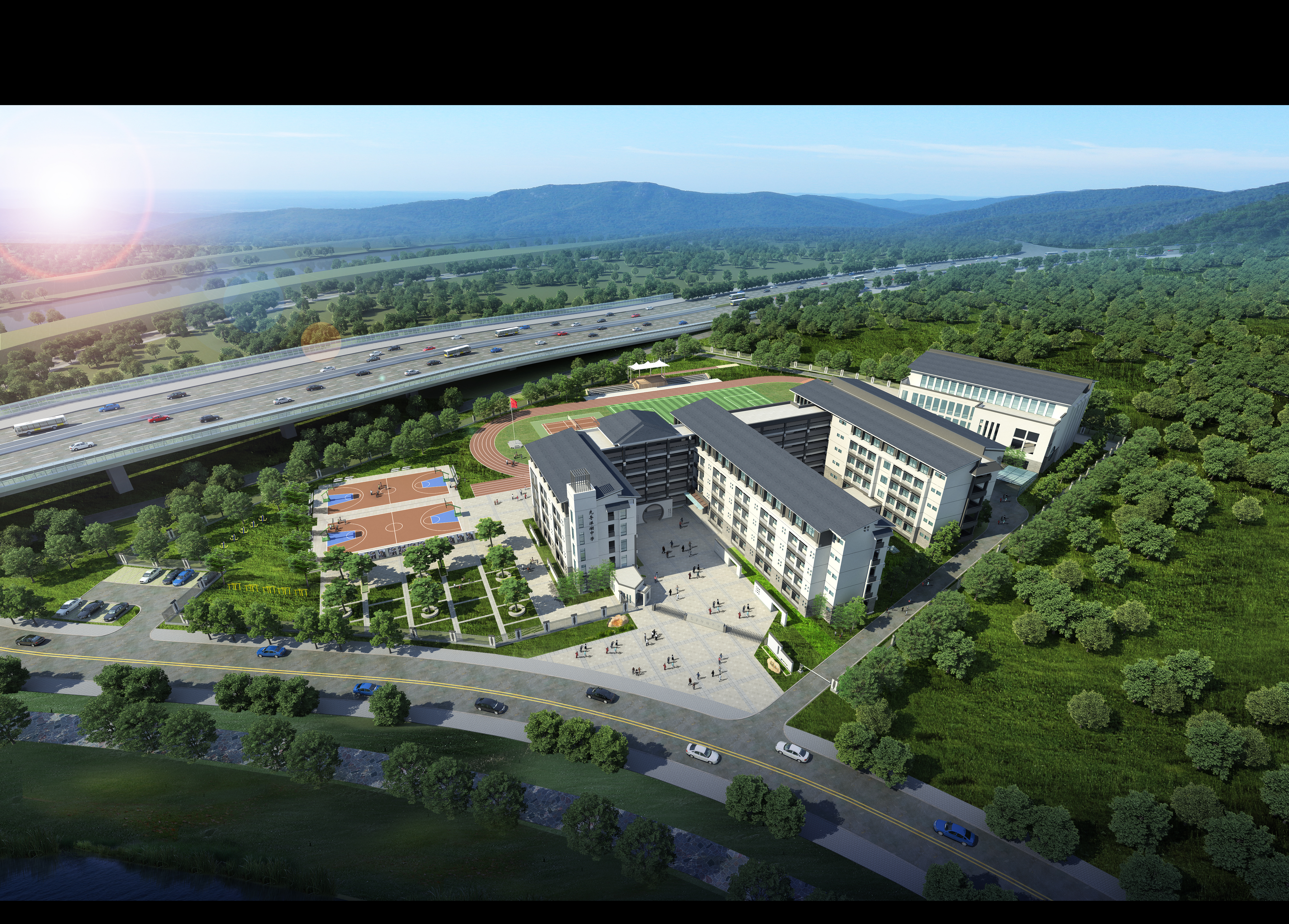 长郡双语洋湖实验中学办学规模24个班，可提供1200个学位。