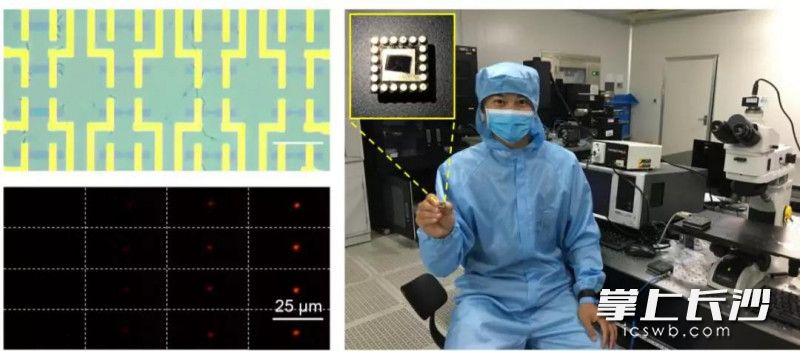 4×4石墨烯发光阵列器件。