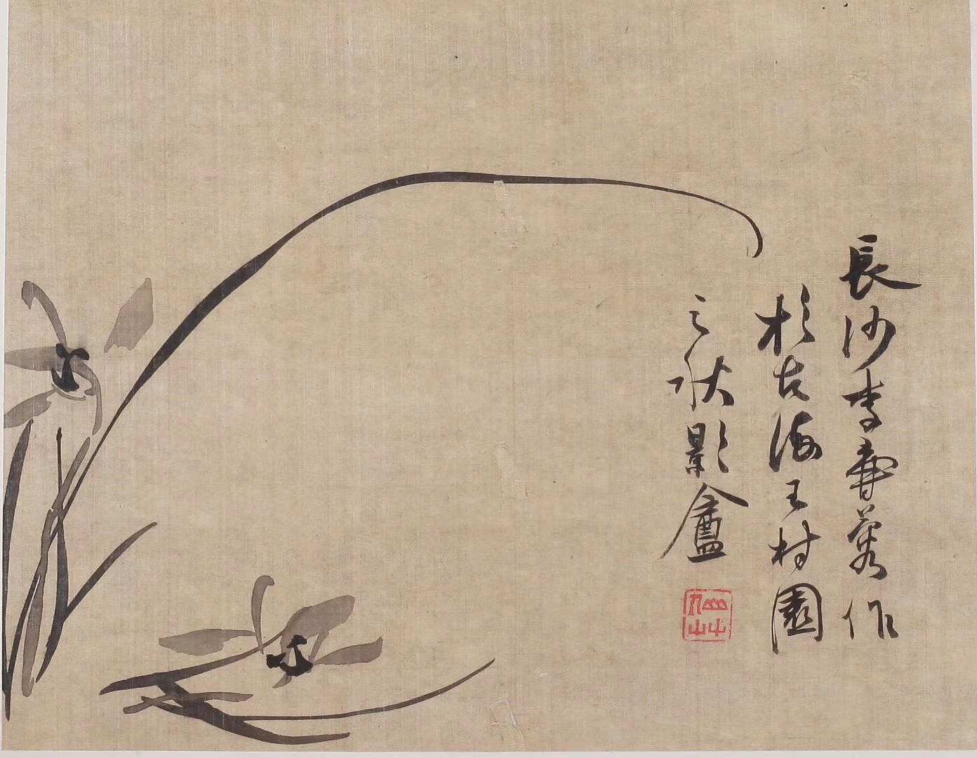 李寿蓉《兰石图》册页。