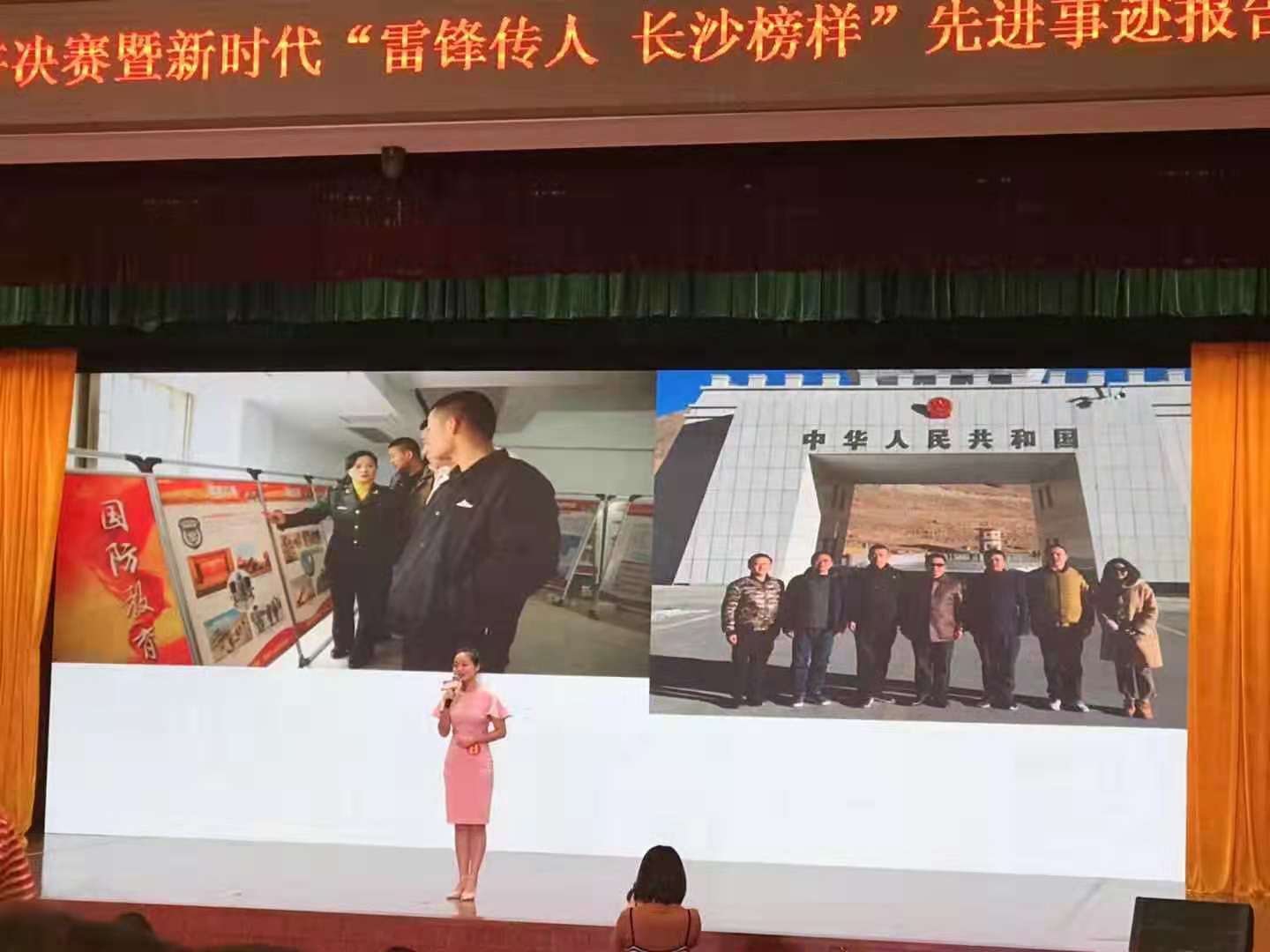 来自长沙晚报社的选手吴婉沁，声情并茂地讲述了边防官兵守卫边疆、无私奉献的故事。图为吴婉沁在演讲中。   长沙晚报通讯员 供图