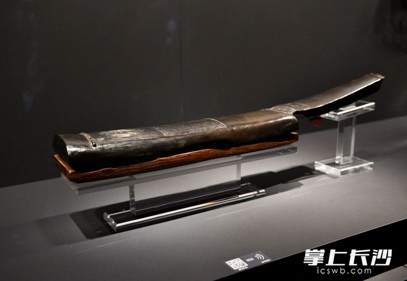 长沙马王堆汉墓出土的七弦琴。长沙晚报全媒体记者 邹麟 摄