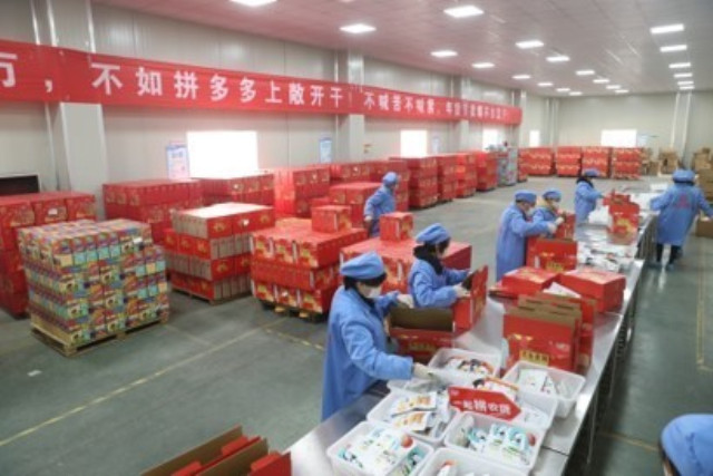 △年货节期间，刚在拼多多开店半年的“真心”食品，每天都接近双十一的销售额，总销售额直奔3000万。单日瓜子即售出10万多斤，超过200亩葵园一年的产量。