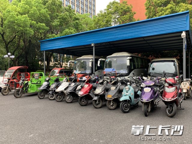 警方追回的被盗车辆。长沙晚报全媒体记者 邓艳红 摄