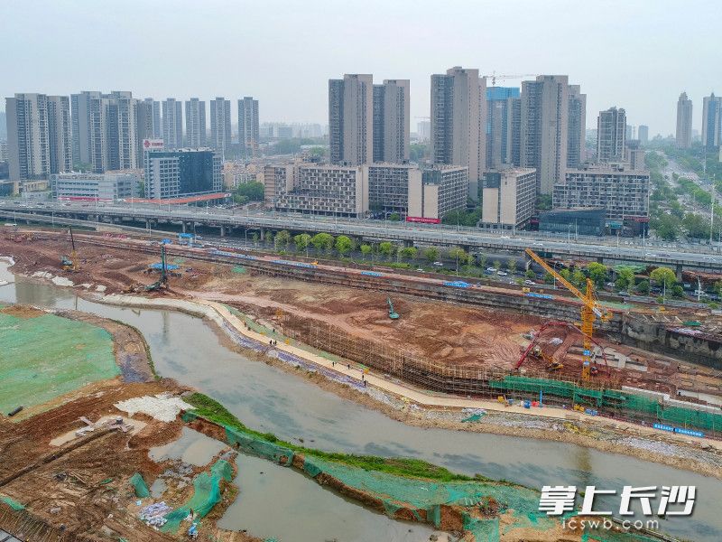 新河道蜿蜒曲折,最宽处达100米 新河道蜿蜒曲折,最宽处达100米