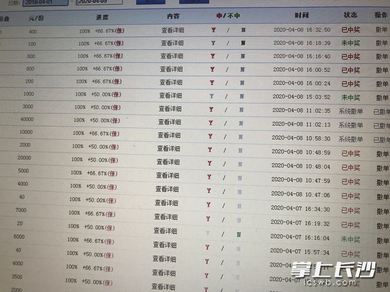 诈骗人员在博彩网站后台，可以直接操控输赢，中奖与否都可选择。 长沙晚报全媒体记者 聂映荣 摄