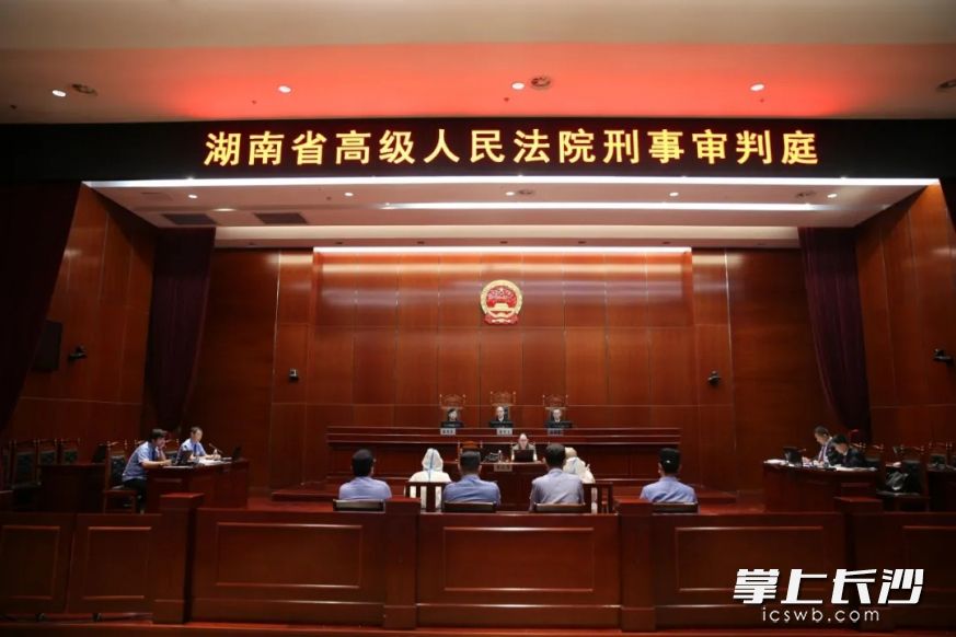 庭审现场。湖南高院供图