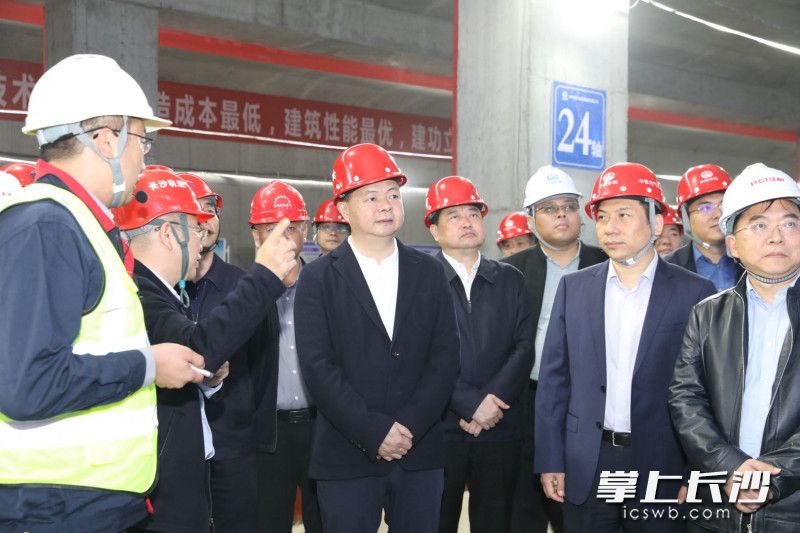 郑建新调研稳投资及重大基础项目建设情况。 长沙晚报通讯员 刘书勤 摄