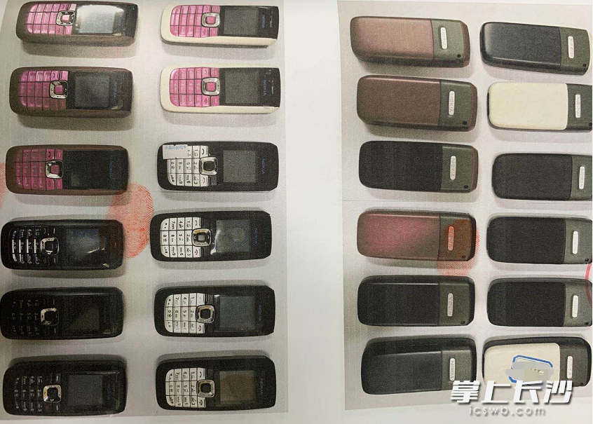 查获的手机等设备。开福法院供图