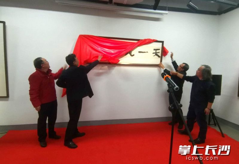 天一美术馆揭牌。长沙晚报全媒体记者 王斌 摄