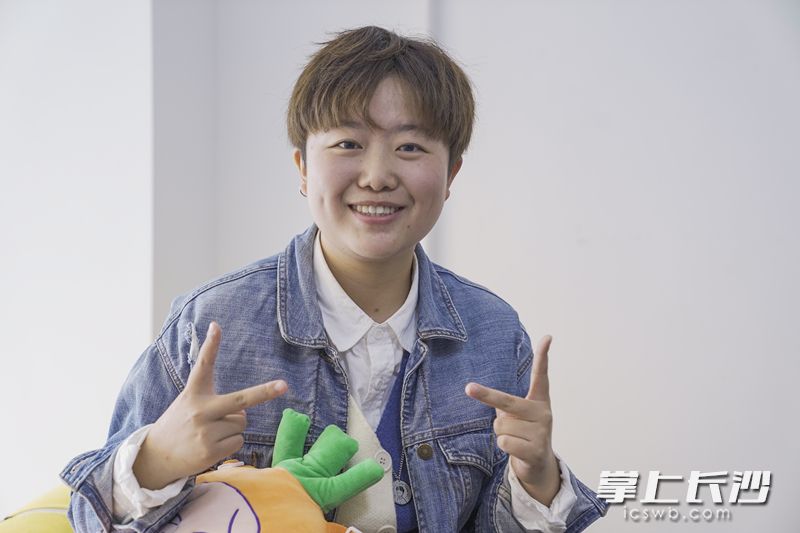 园区内一家创业公司的视频策划罗粲。长沙晚报全媒体记者 柳静芸 摄