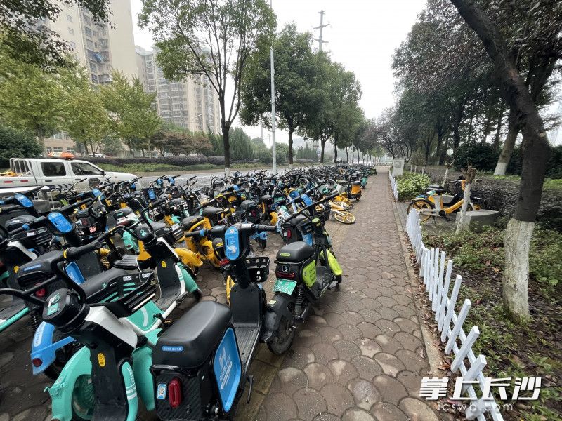人行道仅留下不到一米宽的距离通行。 人行道仅留下不到一米宽的距离通行。