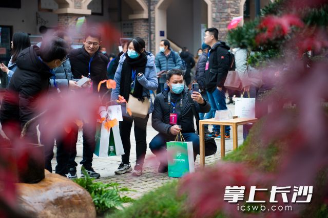 花博会参观者在各种美丽的花木前拍照。长沙晚报通讯员 张迪 摄