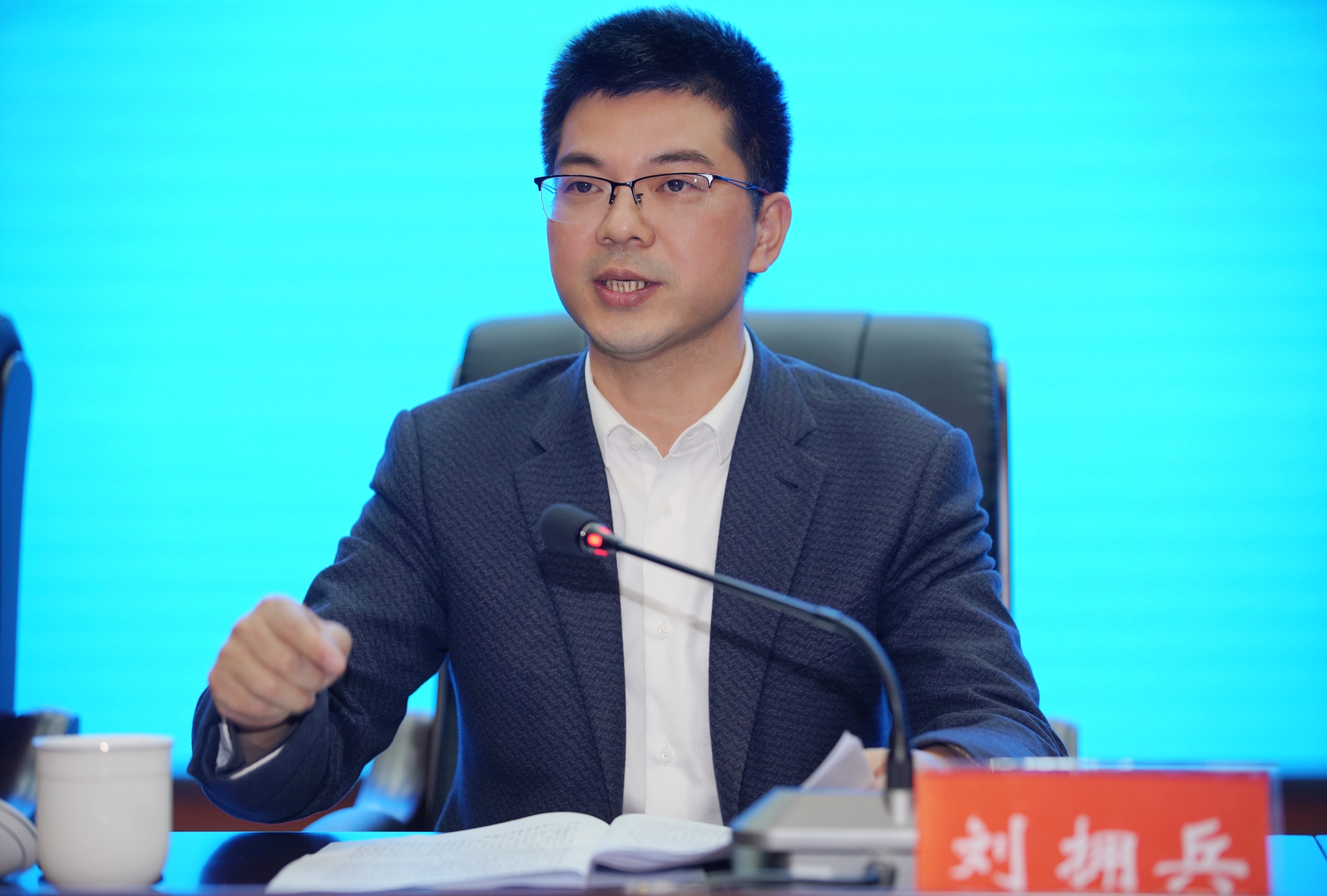 望城区委书记刘拥兵表示，未来前景可期，奋斗正当其时。通讯员 唐露摄