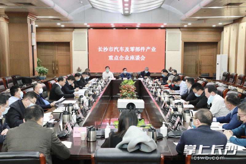 长沙市汽车及零部件产业重点企业座谈会召开。 刘书勤 摄