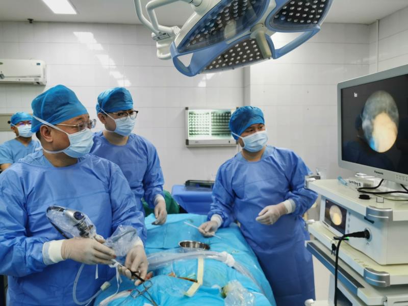 手术团队为患者成功完成手术。均为长沙晚报通讯员 胡薇华 杜丘 供图 手术团队为患者成功完成手术。均为长沙晚报通讯员 胡薇华 杜丘 供图