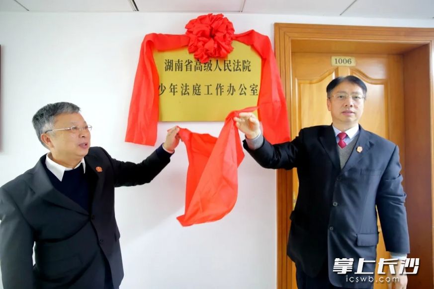 少年法庭工作办公室揭牌