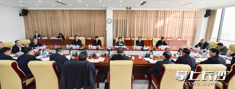 吴桂英主持召开座谈会。长沙晚报全媒体记者 余劭劼 摄