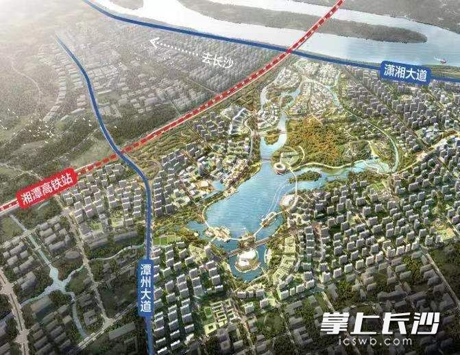 湘江新区湘潭九华新片区兴隆湖效果图