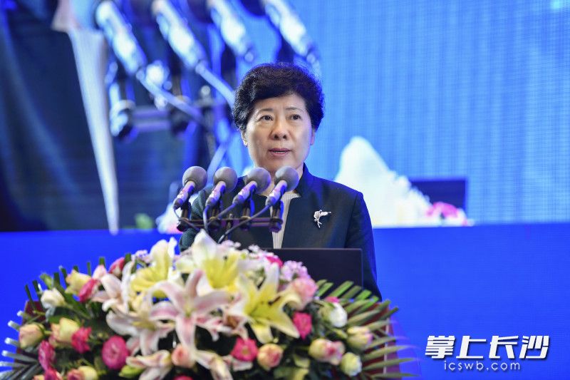 省委常委、市委书记吴桂英出席开幕式并讲话。长沙晚报全媒体记者 余劭劼 摄