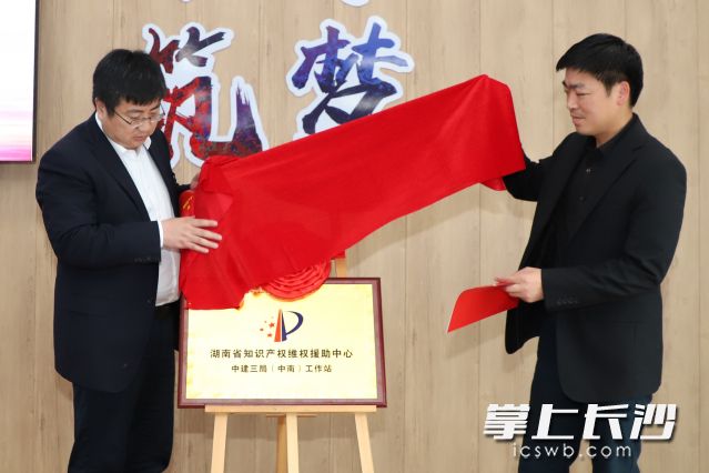 湖南省知识产权维权援助中心为中建三局授牌湖南省知识产权维权援助中心中建三局（中南）工作站。