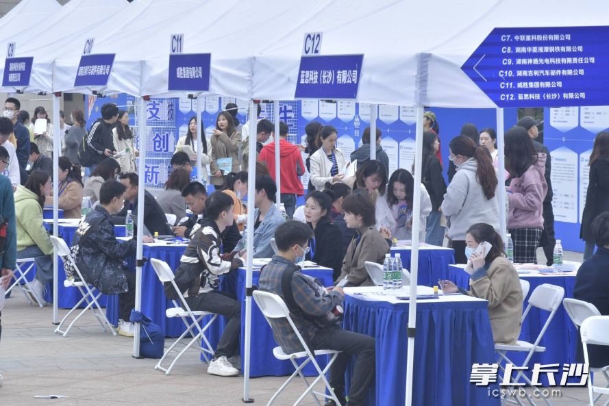 长株潭一体化发展青年人才招聘现场人头攒动。