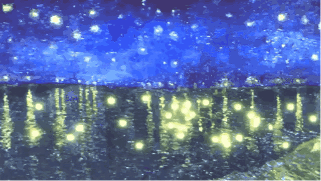 罗纳河上的星空