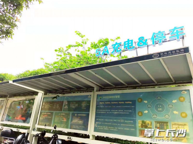 智慧停车棚。长沙晚报全媒体记者 王斌 摄