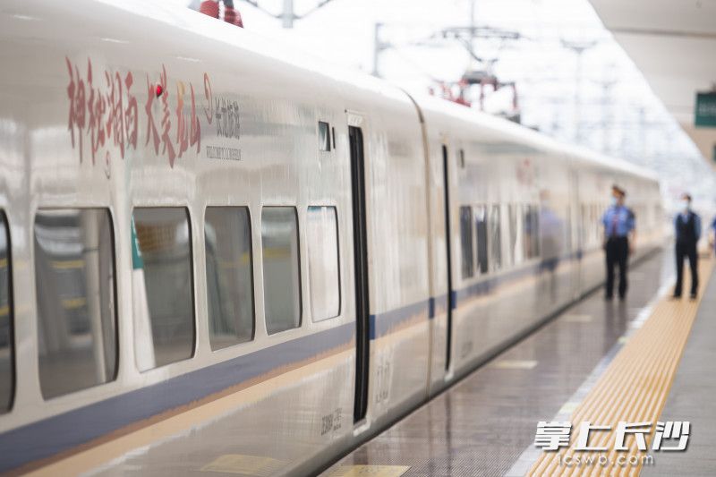为体现龙山元素，专列进行龙山特色涂装，车内布置了龙山美景推介宣传画。