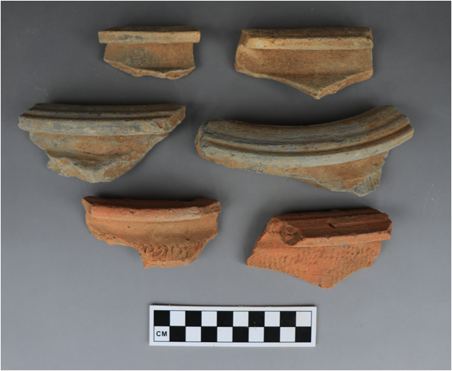 古港古城城址出土的印纹硬陶罐残片