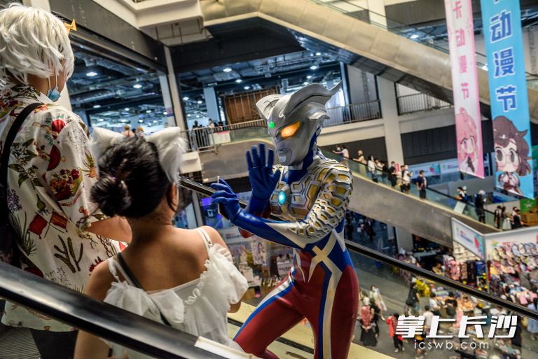 动漫节上，处处可见炫酷的Cosplayer(角色扮演者)。    长沙晚报全媒体记者 陈飞 摄