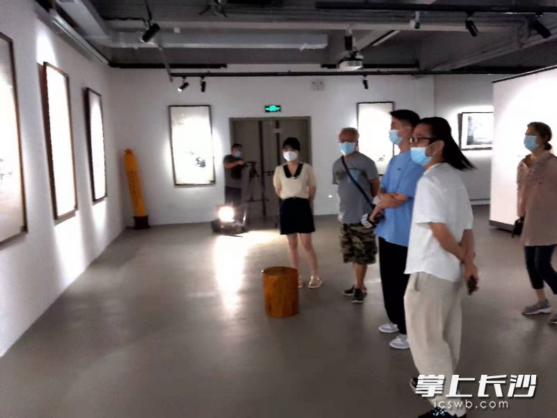 天一美术馆观展现场。长沙晚报全媒体记者 王斌 摄