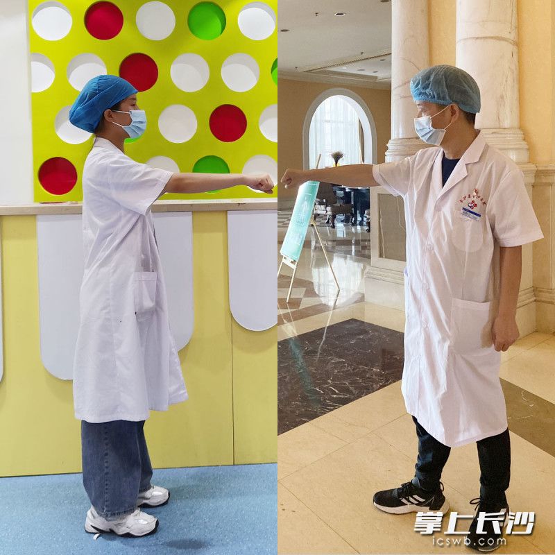 胡乐平和胡新立。 星沙医院供图