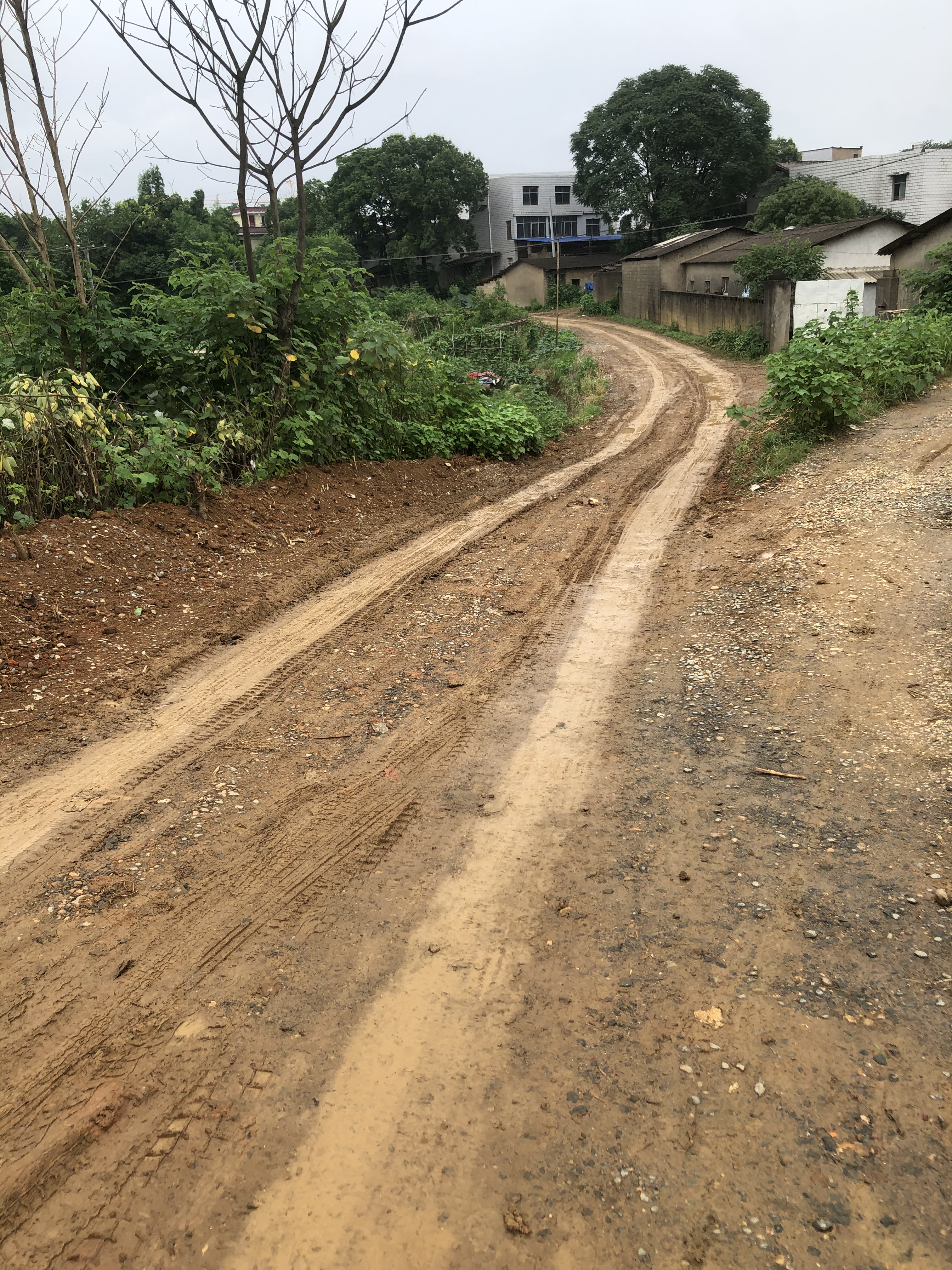 道路建设前。