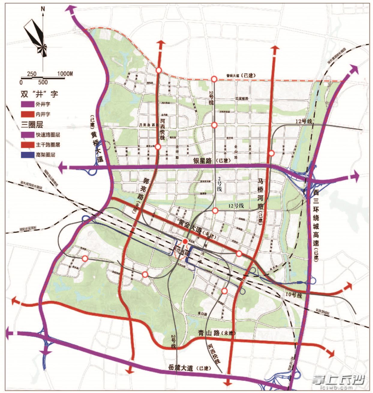 高铁西城交通格局图