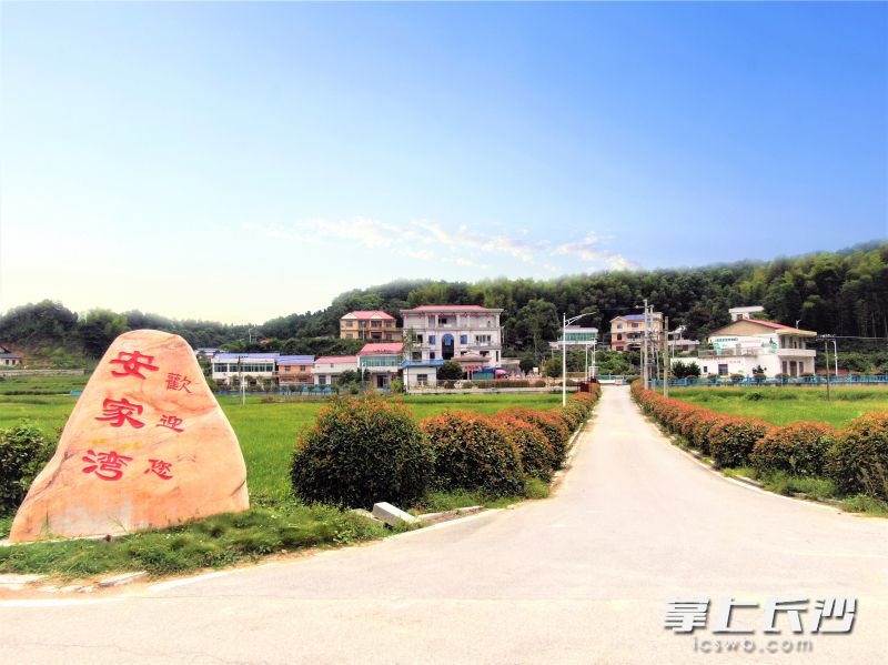 在石狮桥村已经建成的安家湾美丽屋场，村容村貌焕然一新。长沙晚报全媒体记者 张禹 通讯员 范婷 摄影报道