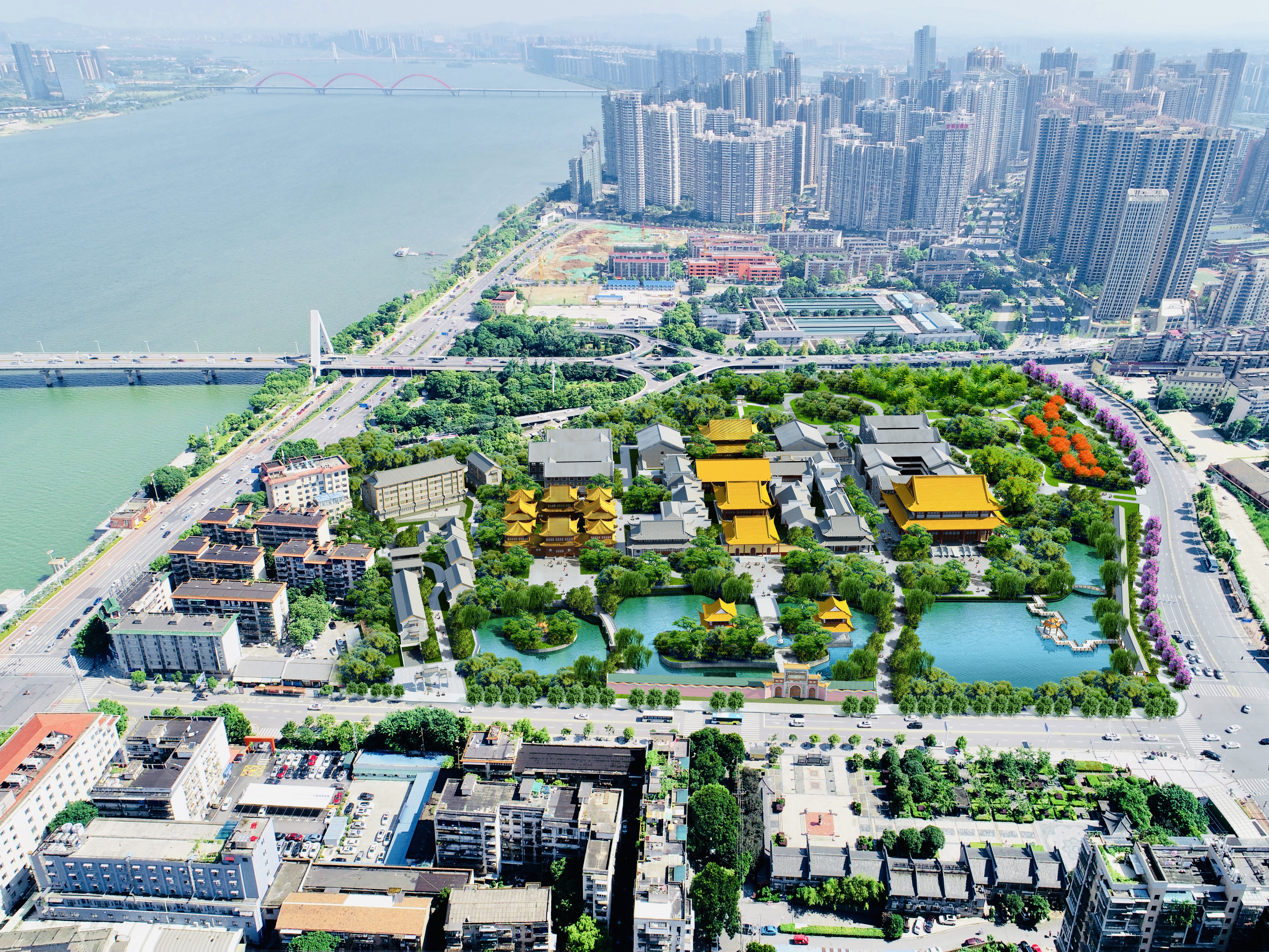 开福寺城市更新项目鸟瞰效果图。   长沙晚报通讯员 吴昊 供图