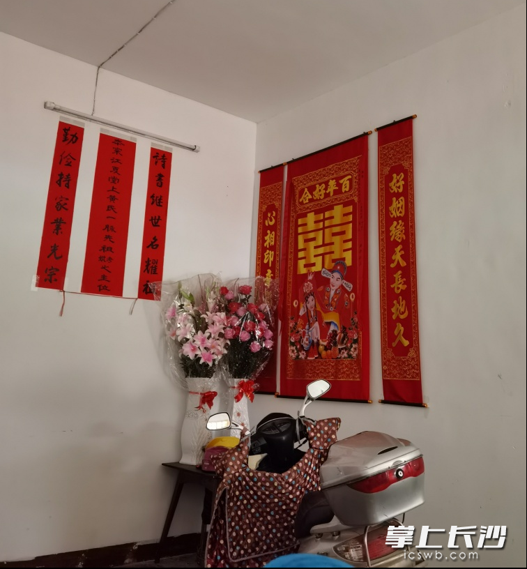 老乡腾出婚房，给核酸检测医疗队员休息。   受访者供图