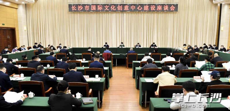 长沙市国际文化创意中心建设座谈会今天下午举行。长沙晚报全媒体记者 余劭劼 摄