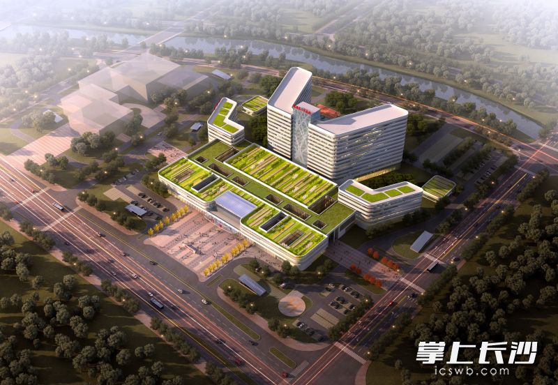 望城区人民医院整体搬迁项目设计效果图。资料图片