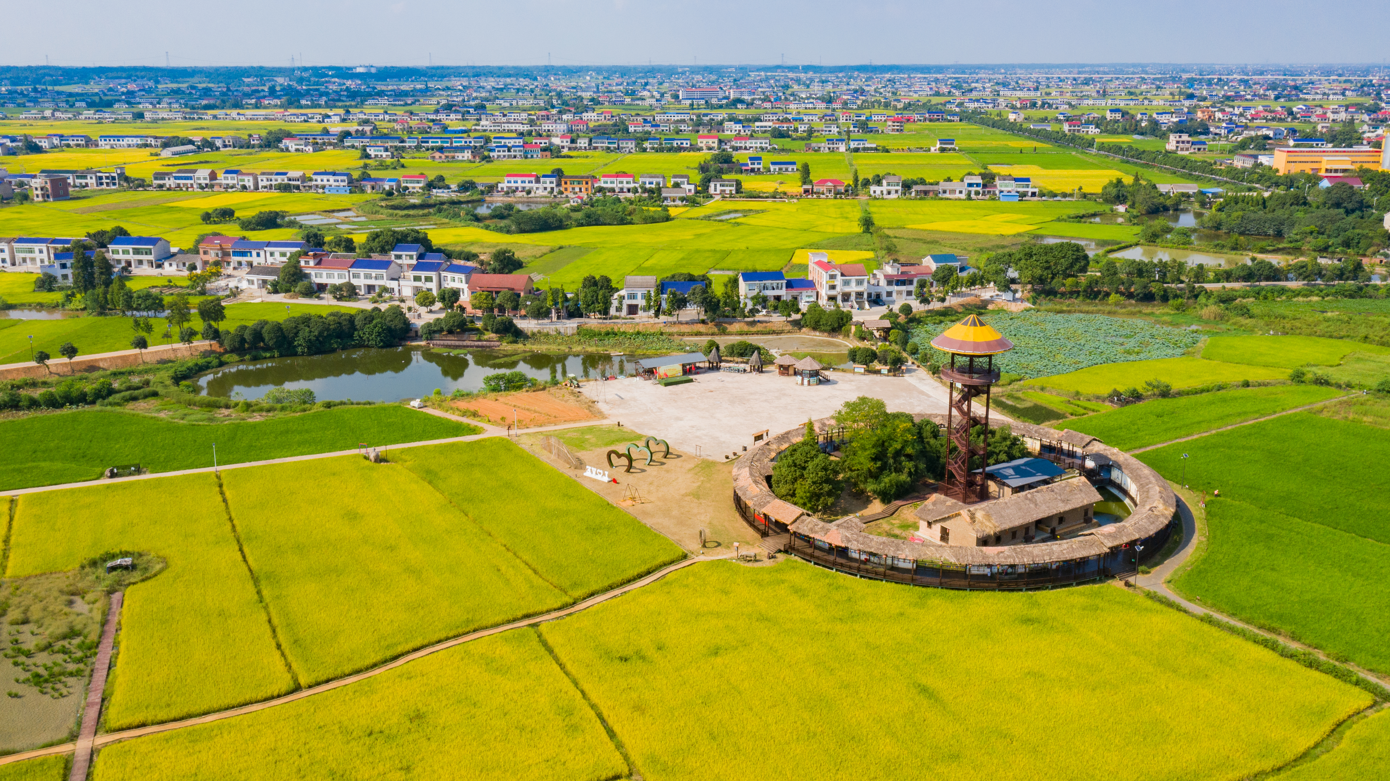 宁乡市双江口镇全力打造“现代农旅示范区、乡村振兴样板区”，稻花香里农耕文化园成为游客们的网红打卡地。长沙晚报全媒体记者 邹麟 摄