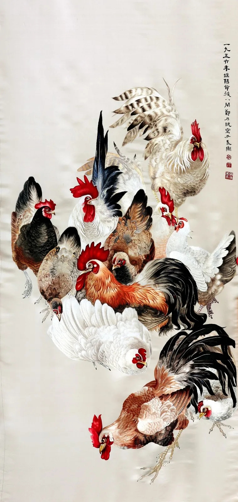 湘绣《群鸡图》
