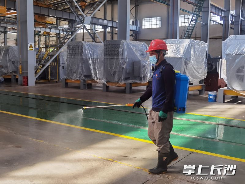 天心经开区企业按要求做好消杀工作。长沙晚报通讯员 郑娜 供图