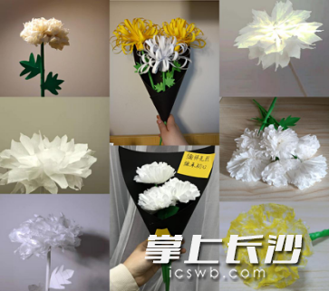 学生展示课堂作品。 学生展示课堂作品。