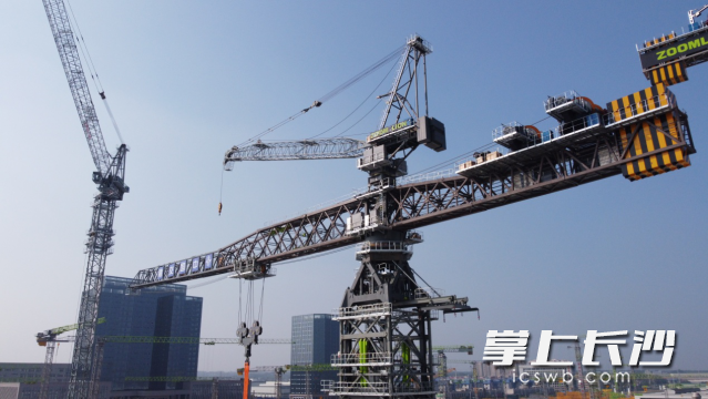 中联重科研发制造的全球最大上回转塔机W12000-450